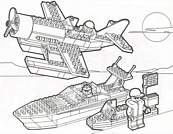 coloriage service nautique lego